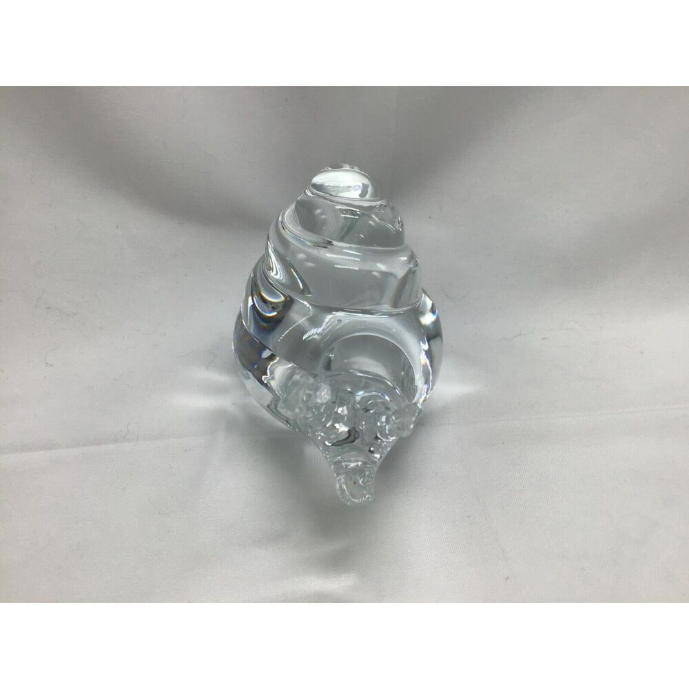 Murano Clear Art Glass Snail 6.5 Inch Fairy Whimsy Cottage Cabincore Folklore - Picture 7 of 10